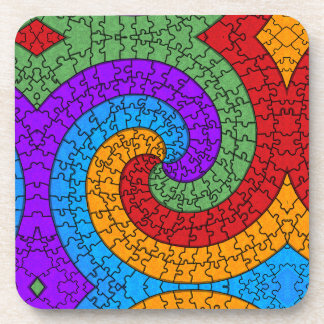 Spiral Jigsaw Getränkeuntersetzer