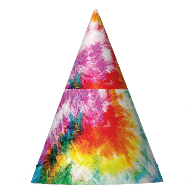 Spiral-Krawatte, Regenbogenförmige Muster Partyhütchen (Vorderseite)
