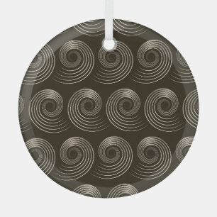 Spiral-Locken: Stylisches Vintage-Muster Ornament Aus Glas