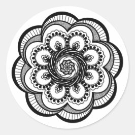 Spiral Mandala Runder Aufkleber
