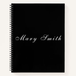 Spiral mit personalisiertem handgeschriebenem Name Notizbuch