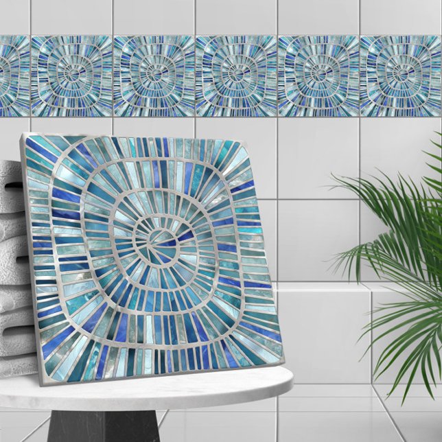 Spiral Mosaic Art - Aquamarine Fliese (Von Creator hochgeladen)