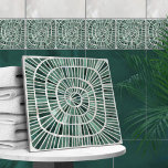 Spiral Mosaic - Pine und Jade Green Fliese<br><div class="desc">Spiral Mosaic - Pine und Jade Green</div>