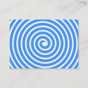 Spiral Motif - Baby Blue und White Visitenkarte