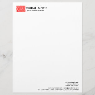 Spiral Motiv - Rot Briefkopf