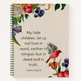 Spiral Notebook - 1 John 3:18 KJV Notizbuch