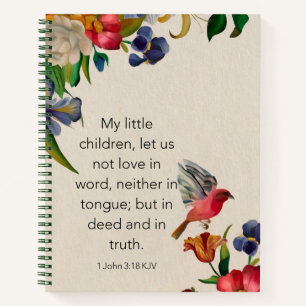 Spiral Notebook - 1 John 3:18 KJV Notizbuch