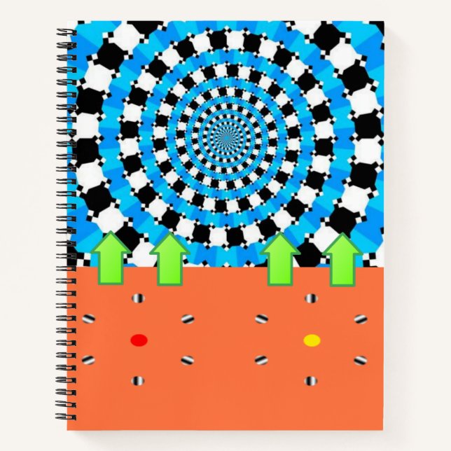 Spiral Notebook Abstrakt Blue Orange Notizbuch (Vorderseite)