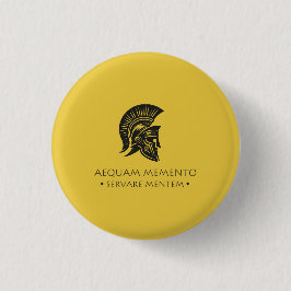 Spiral Notebook Aequam memento servare mentem Button