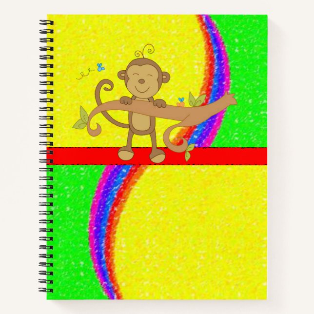 Spiral-Notebook-Affe Notizbuch (Vorderseite)