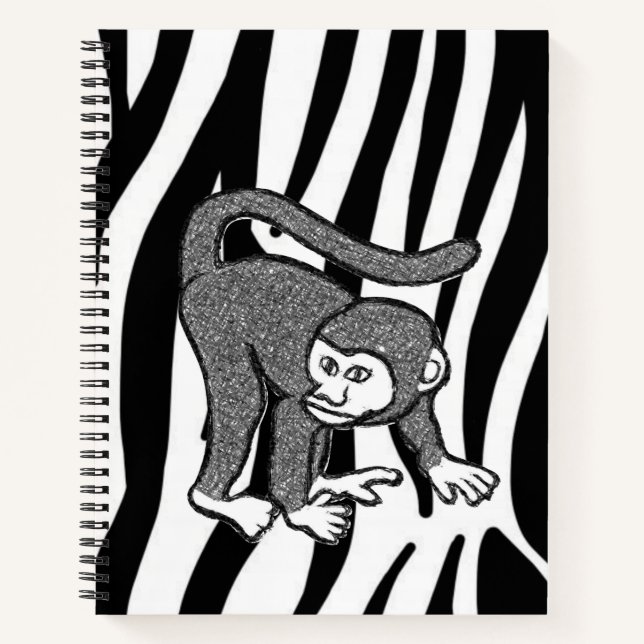 Spiral-Notebook-Affe Notizbuch (Vorderseite)