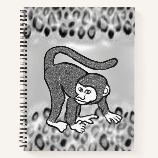 Spiral-Notebook-Affe Notizbuch (Vorderseite)
