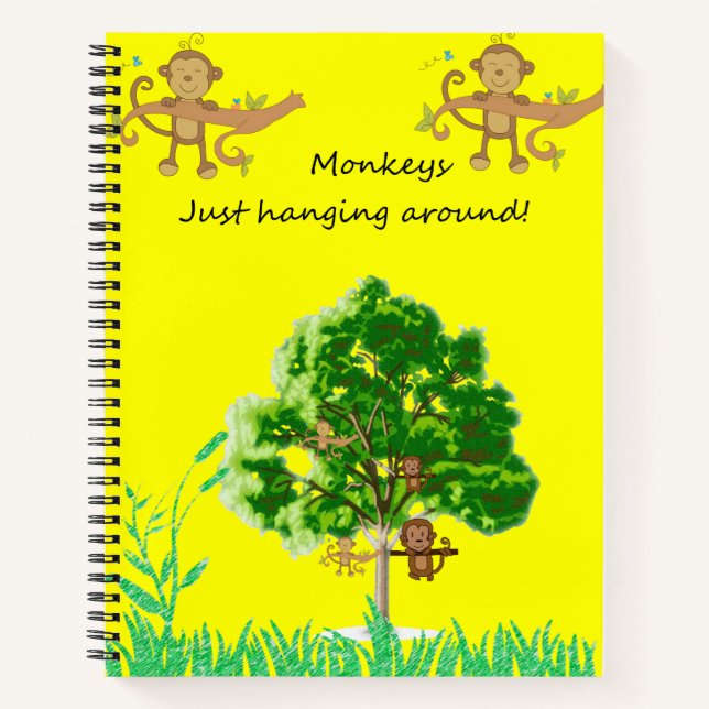Spiral-Notebook-Affe Notizbuch (Vorderseite)