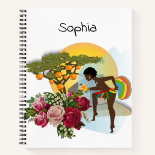 Spiral Notebook afrikanische Rose Notizbuch