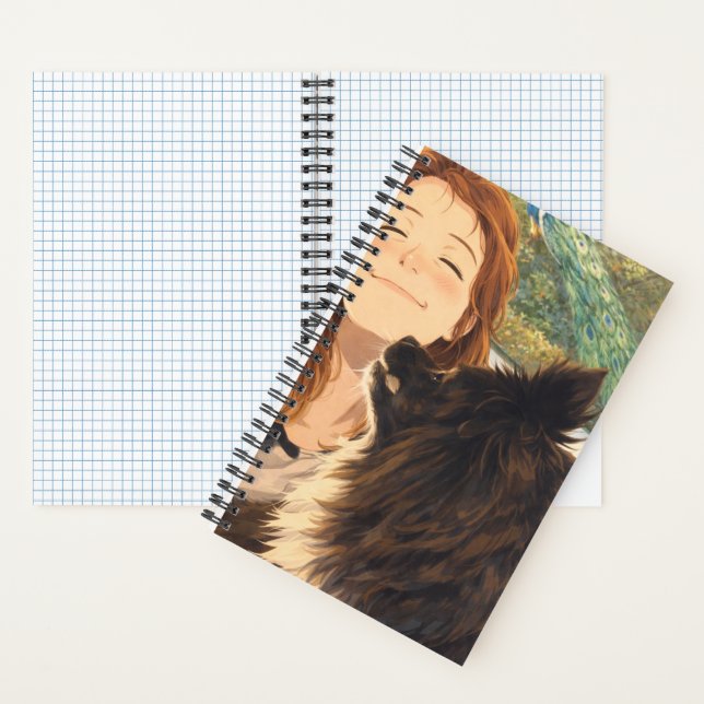Spiral Notebook Anime Playful Puppy Notizbuch (Innen)