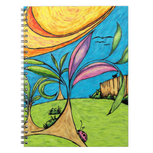 Spiral-Notebook, Backyard Summer Fun Doodle Notizblock