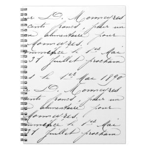 Spiral Notebook - Beispiel für die französische Ha Notizblock