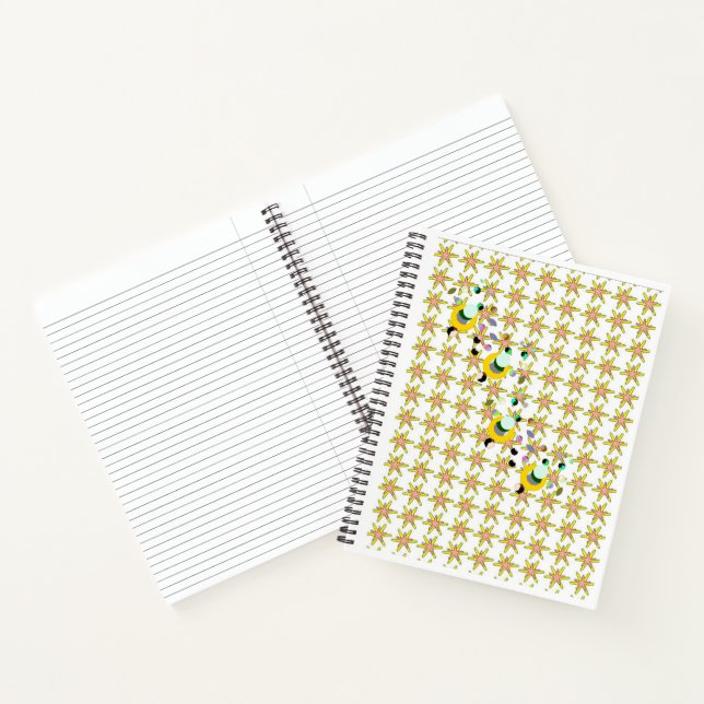 Spiral Notebook-Bienen mit Linde Notizbuch (Innenseite)
