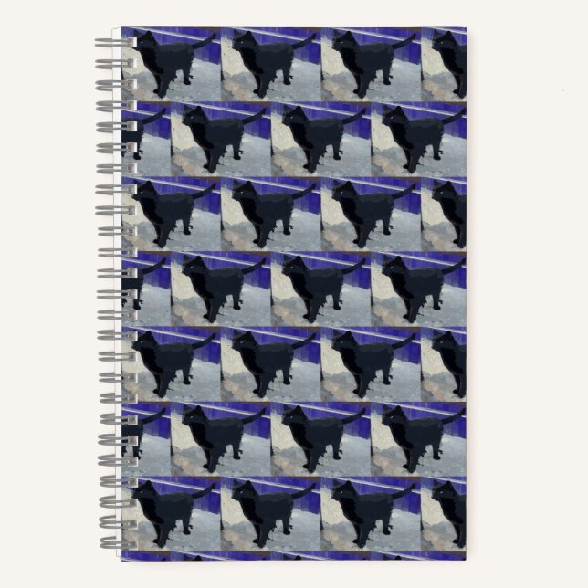 Spiral Notebook Black Cat Notizbuch (Vorderseite)