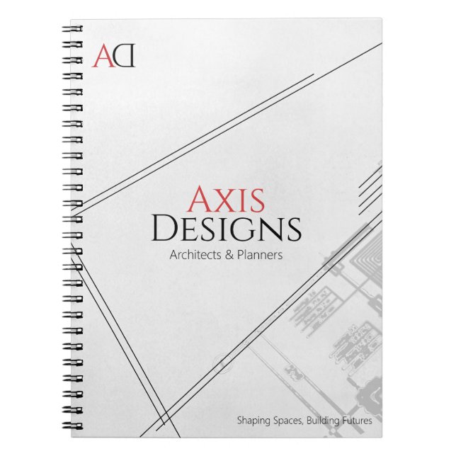 Spiral Notebook | Blueprint Design Notizblock (Vorderseite)