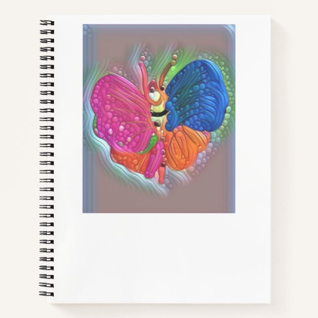 Spiral Notebook Butterfly Lined Notizbuch (Vorderseite)