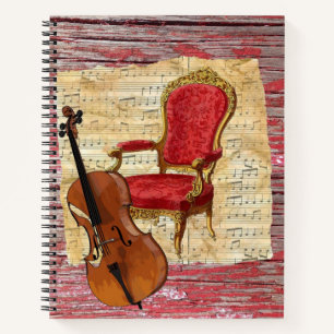 Spiral Notebook Cello Viktorianisch Notizbuch