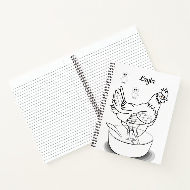 Spiral Notebook Coloring Chicken Notizbuch (Innenseite)