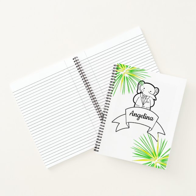 Spiral Notebook Coloring Elephant Notizbuch (Innenseite)