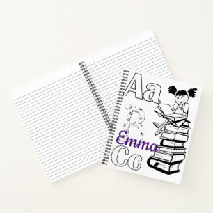 Spiral Notebook Coloring Reading School Books Notizbuch