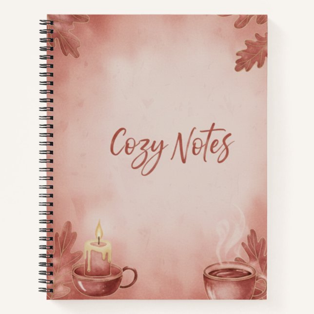 Spiral Notebook Cozy Notes" Autumn Vibes Deluxe Sp Notizbuch (Vorderseite)