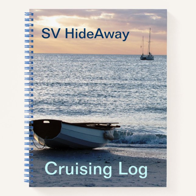 Spiral Notebook Cruising Sailing Hideaway Notizbuch (Vorderseite)