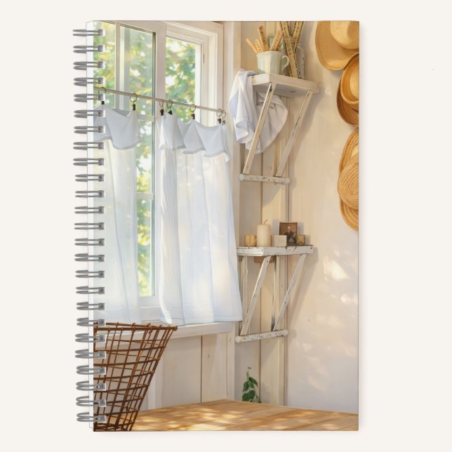 Spiral Notebook Curtain in the Wind Notizbuch (Vorderseite)