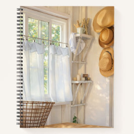 Spiral Notebook Curtain in the Wind Notizbuch
