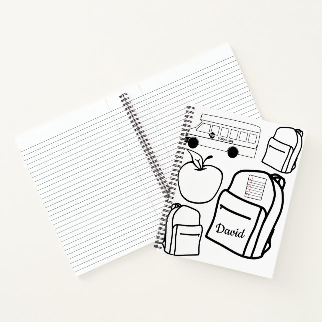 Spiral-Notebook-Farbrücklage Notizbuch (Innenseite)