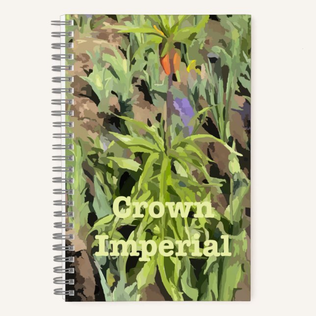 Spiral Notebook floral Crown Imperial Notizbuch (Vorderseite)