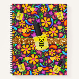 Spiral Notebook Gelbe Hummel Blüte Notizbuch