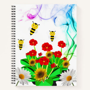 Spiral Notebook Gelbe Sonnenblume Blüte Blüte Notizbuch