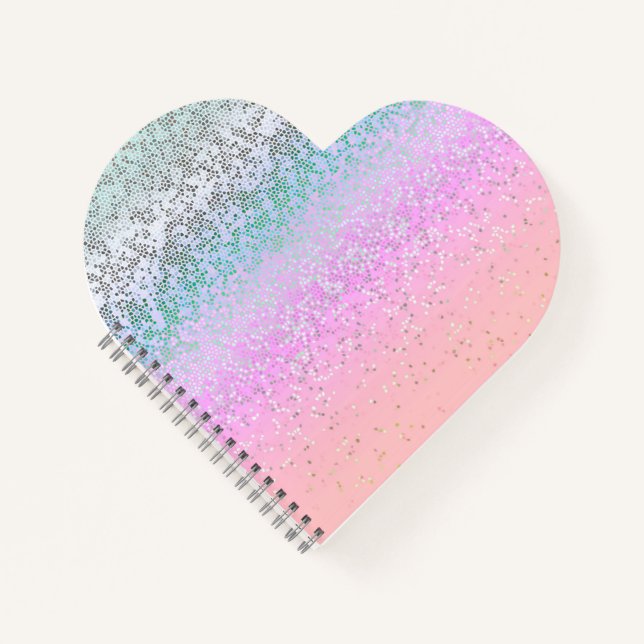 Spiral Notebook Glitzer Star Dust Notizbuch (Vorderseite)