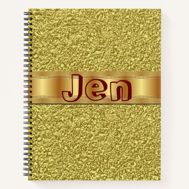 Spiral Notebook Gold Notizbuch (Vorderseite)