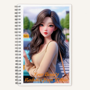 Spiral Notebook Hello Beautiful Lady 3 Notizbuch