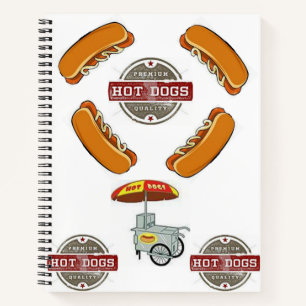 Spiral Notebook Hotdog Notizbuch