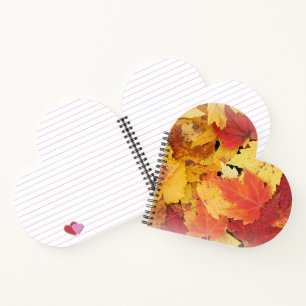 Spiral-Notebook im Herbst Notizbuch