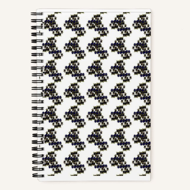 Spiral Notebook In Black And White Design Notizbuch (Vorderseite)