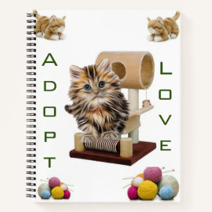Spiral Notebook Kitten Cat Condo Cat Adoption Lieb Notizbuch