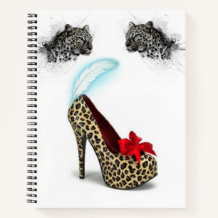 Spiral Notebook Leopard Heels Notizbuch