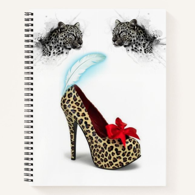 Spiral Notebook Leopard Heels Notizbuch (Vorderseite)