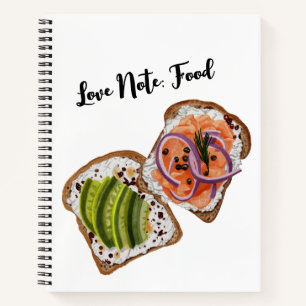 Spiral Notebook Liebe Food Notizbuch