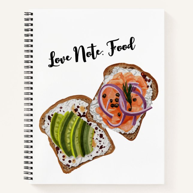 Spiral Notebook Liebe Food Notizbuch (Vorderseite)