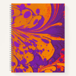 spiral notebook marble design 120 squared pages notizbuch