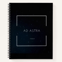 Spiral-Notebook mit Ad Astra Print